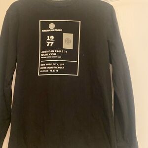 American Eagle Black Long Sleeve Shirt